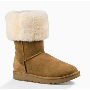 UGG Brown‎ Classic Tall Boot Suede Sheepskin Leather Classic Women's 9 Shoe